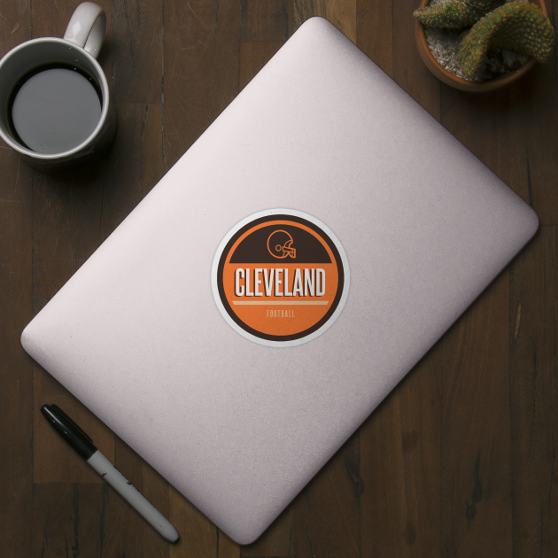 Cleveland retro football by BVHstudio